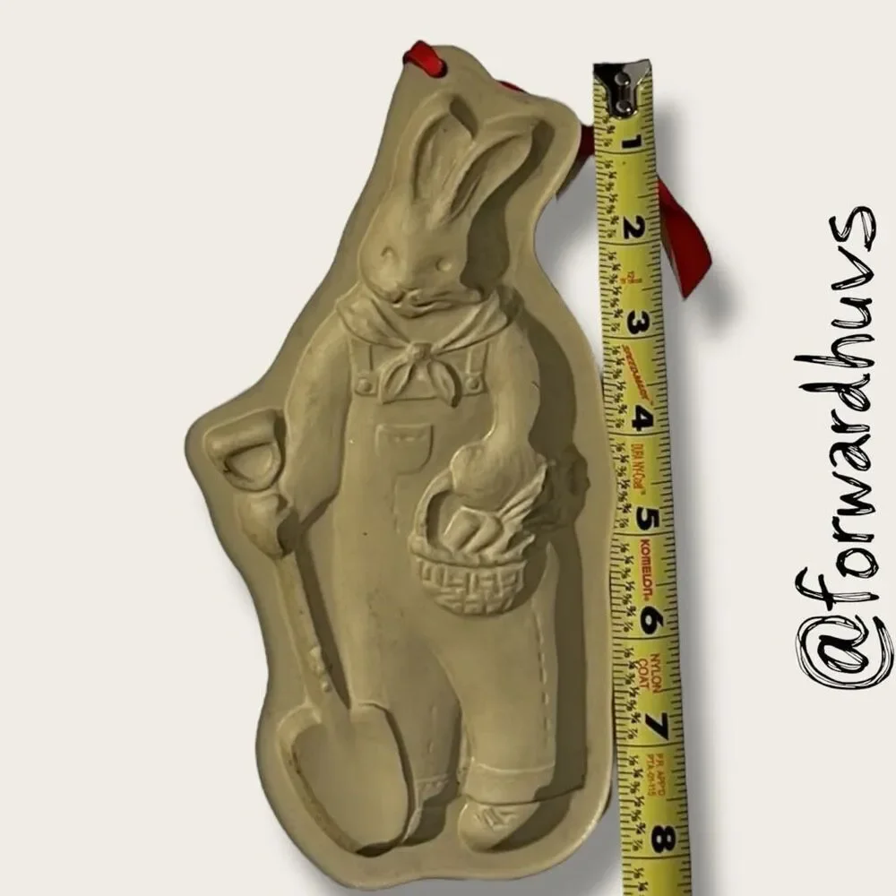 1992 Brown Bag Cookie Art Stoneware Vintage Cookie Mold
